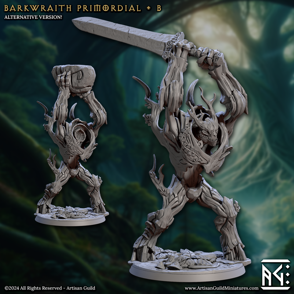 3D Printed Artisan Guild Barkwraith Primordials Barkwraith Spriggans Set 28mm 32mm (Online Only)