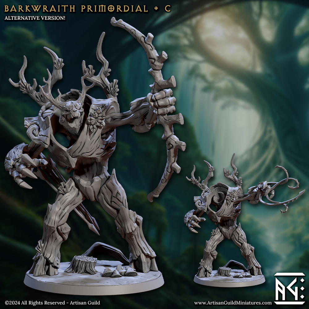 3D Printed Artisan Guild Barkwraith Primordials Barkwraith Spriggans Set 28mm 32mm (Online Only)