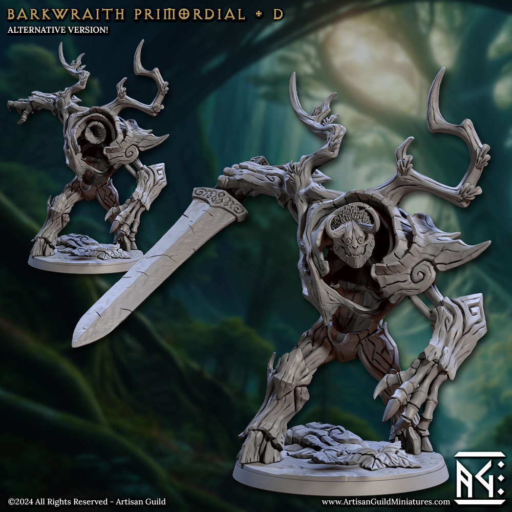 3D Printed Artisan Guild Barkwraith Primordials Barkwraith Spriggans Set 28mm 32mm (Online Only)