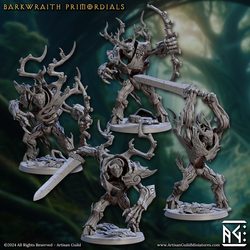 3D Printed Artisan Guild Barkwraith Primordials Barkwraith Spriggans Set 28mm 32mm (Online Only)