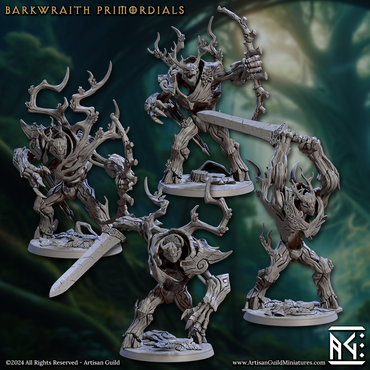 3D Printed Artisan Guild Barkwraith Primordials Barkwraith Spriggans Set 28mm 32mm (Online Only)