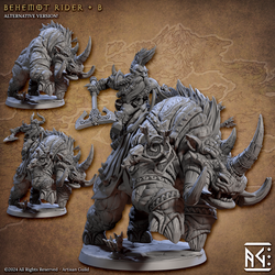 3D Printed Artisan Guild Behemot Riders Dwarf Berserkers Set 28mm 32mm (Online Only)