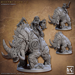 3D Printed Artisan Guild Behemot Riders Dwarf Berserkers Set 28mm 32mm (Online Only)