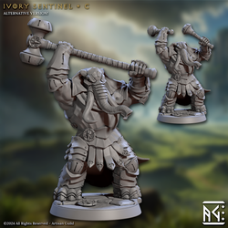 3D Printed Artisan Guild Ivory Sentinels Elephorim Ivory Sentinels 28mm 32mm (Online Only)