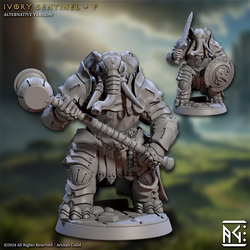 3D Printed Artisan Guild Ivory Sentinels Elephorim Ivory Sentinels 28mm 32mm (Online Only)