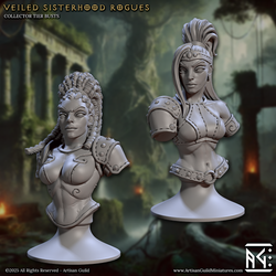 3D Printed Artisan Guild Veiled Sisterhood Bust Set 28mm 32mm (Online Only)