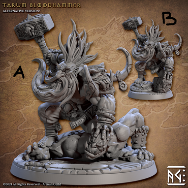 3D Printed Artisan Guild Tarum Bloodhammer Dwarf Berserkers Set 28mm 32mm (Online Only)