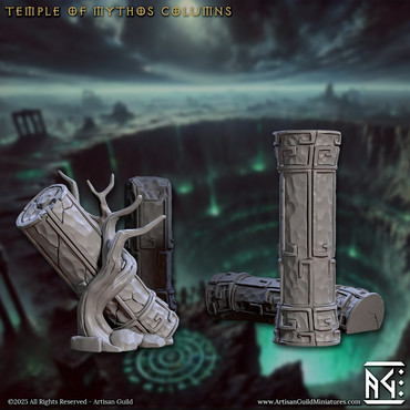 3D Printed Artisan Guild Temple of Mythos Columns Descent into the Hive of the All Seeing 28mm 32mm (Online Only)