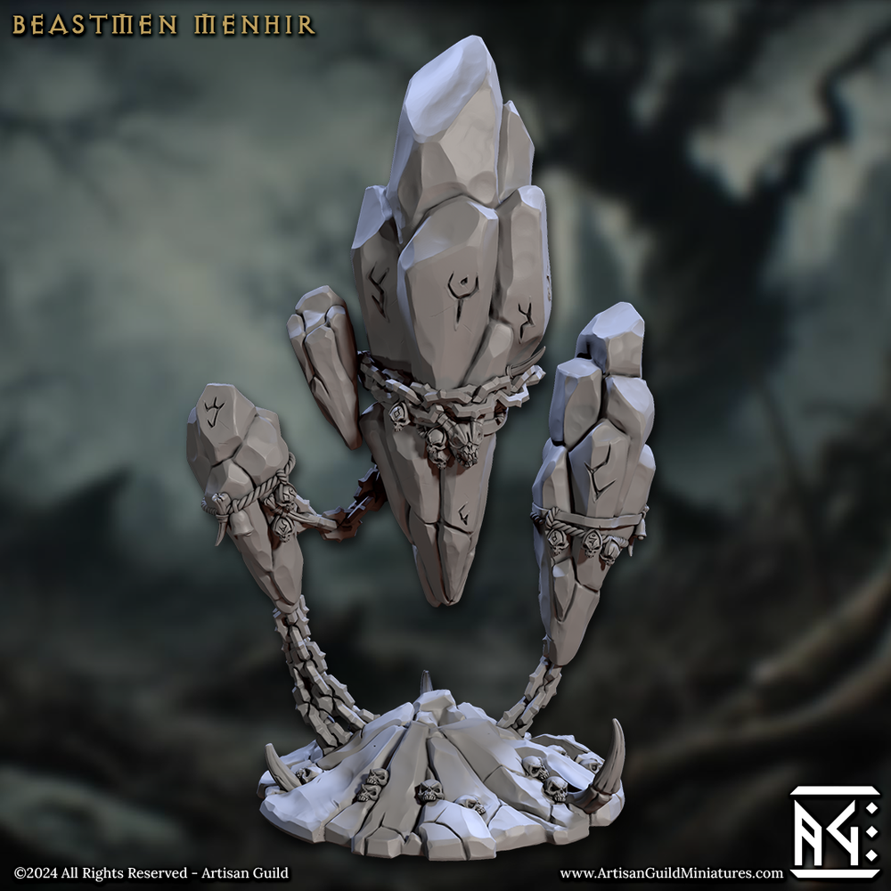 3D Printed Artisan Guild Beastmen Menhir Rise of the Beastmen Set 28mm 32mm (Online Only)