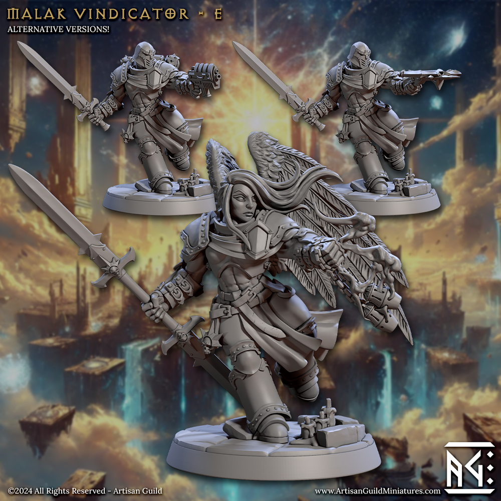 3D Printed Artisan Guild Malakim Vindicators Wrath of the Malakim Set 28mm 32mm (Online Only)