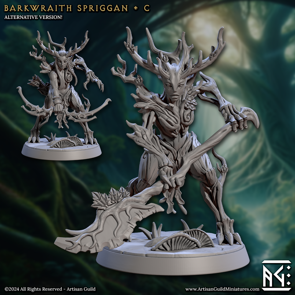 3D Printed Artisan Guild Barkwraith Spriggans Barkwraith Spriggans Set 28mm 32mm (Online Only)