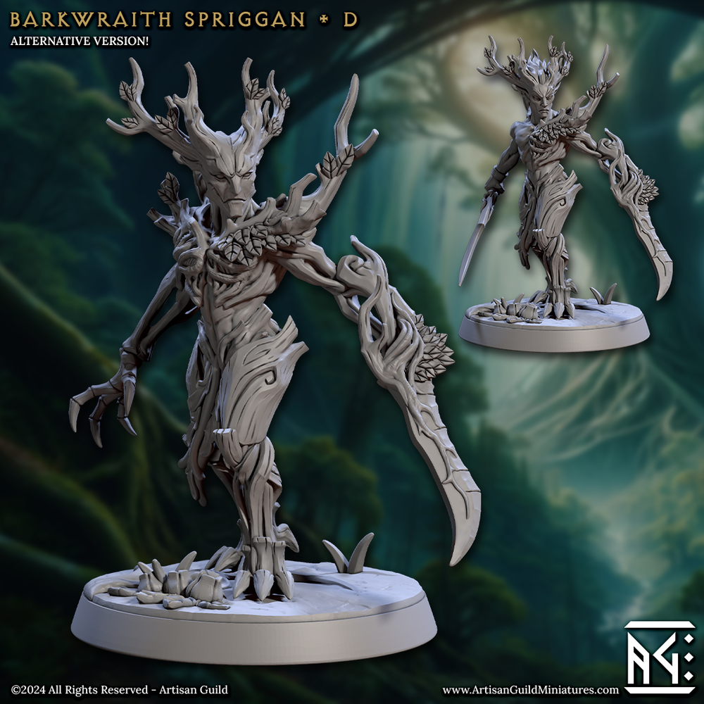 3D Printed Artisan Guild Barkwraith Spriggans Barkwraith Spriggans Set 28mm 32mm (Online Only)