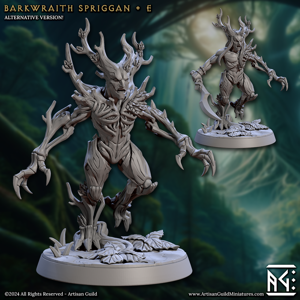 3D Printed Artisan Guild Barkwraith Spriggans Barkwraith Spriggans Set 28mm 32mm (Online Only)