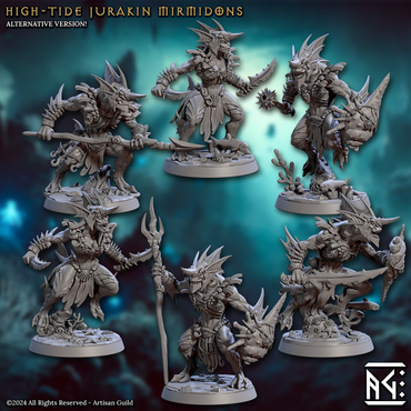 3D Printed Artisan Guild High Tide Jurakin Mirmidons Mirmidons of the Death Tide 28mm 32mm (Online Only)