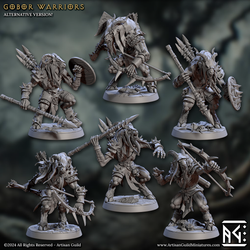 3D Printed Artisan Guild Gobor Warriors Set Rise of the Beastmen Set 28mm 32mm (Online Only)