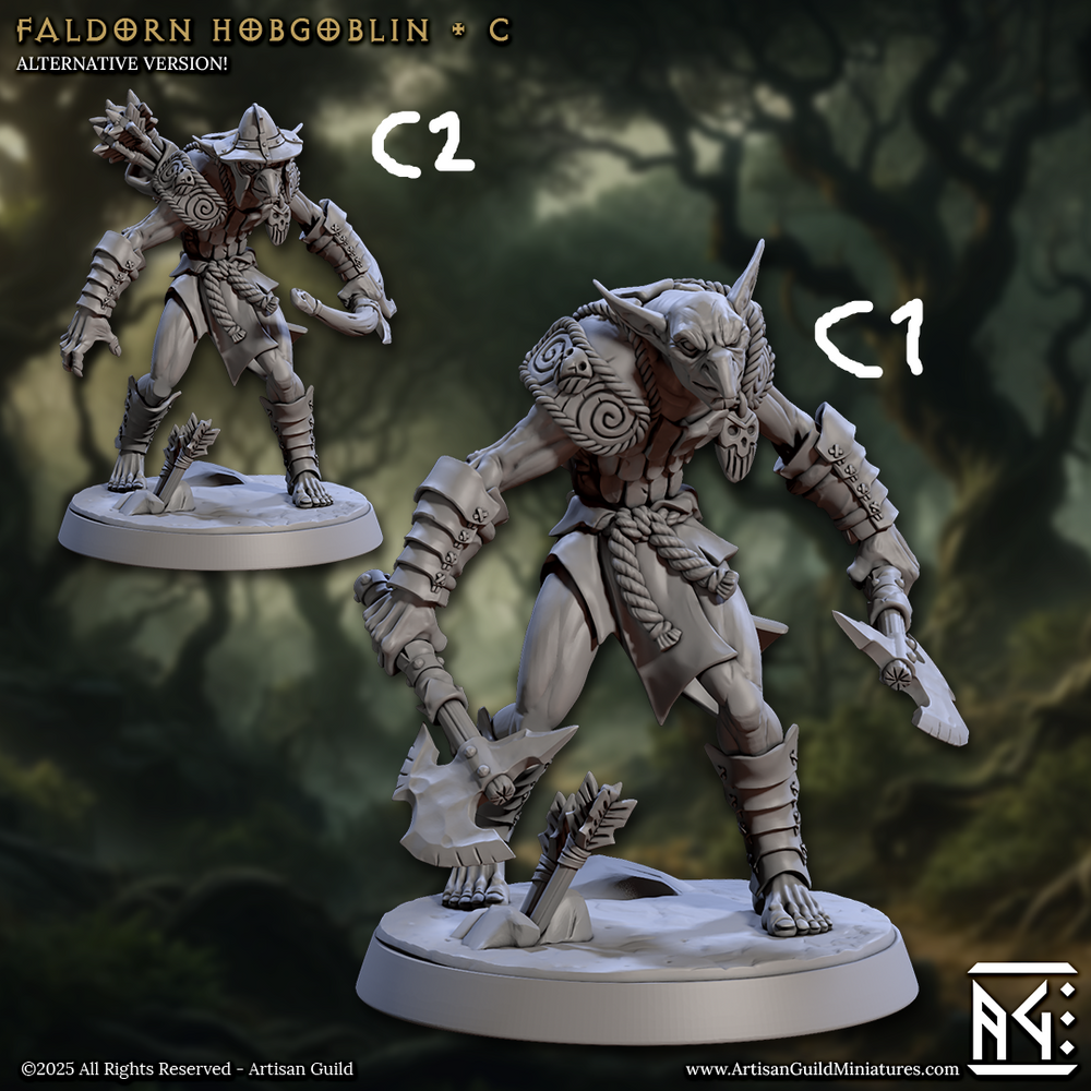 3D Printed Artisan Guild Faldorn Hobgoblins Set Faldorn Hobgoblin Set 28mm 32mm (Online Only)