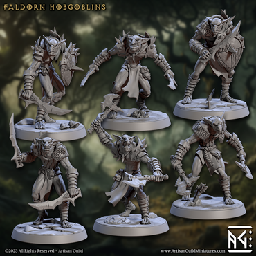 3D Printed Artisan Guild Faldorn Hobgoblins Set Faldorn Hobgoblin Set 28mm 32mm (Online Only)
