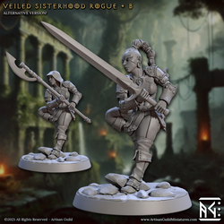 3D Printed Artisan Guild Veiled Sisterhood Rogues Veiled Sisterhood Set 28mm 32mm (Online Only)