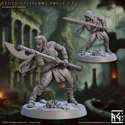3D Printed Artisan Guild Veiled Sisterhood Rogues Veiled Sisterhood Set 28mm 32mm (Online Only)