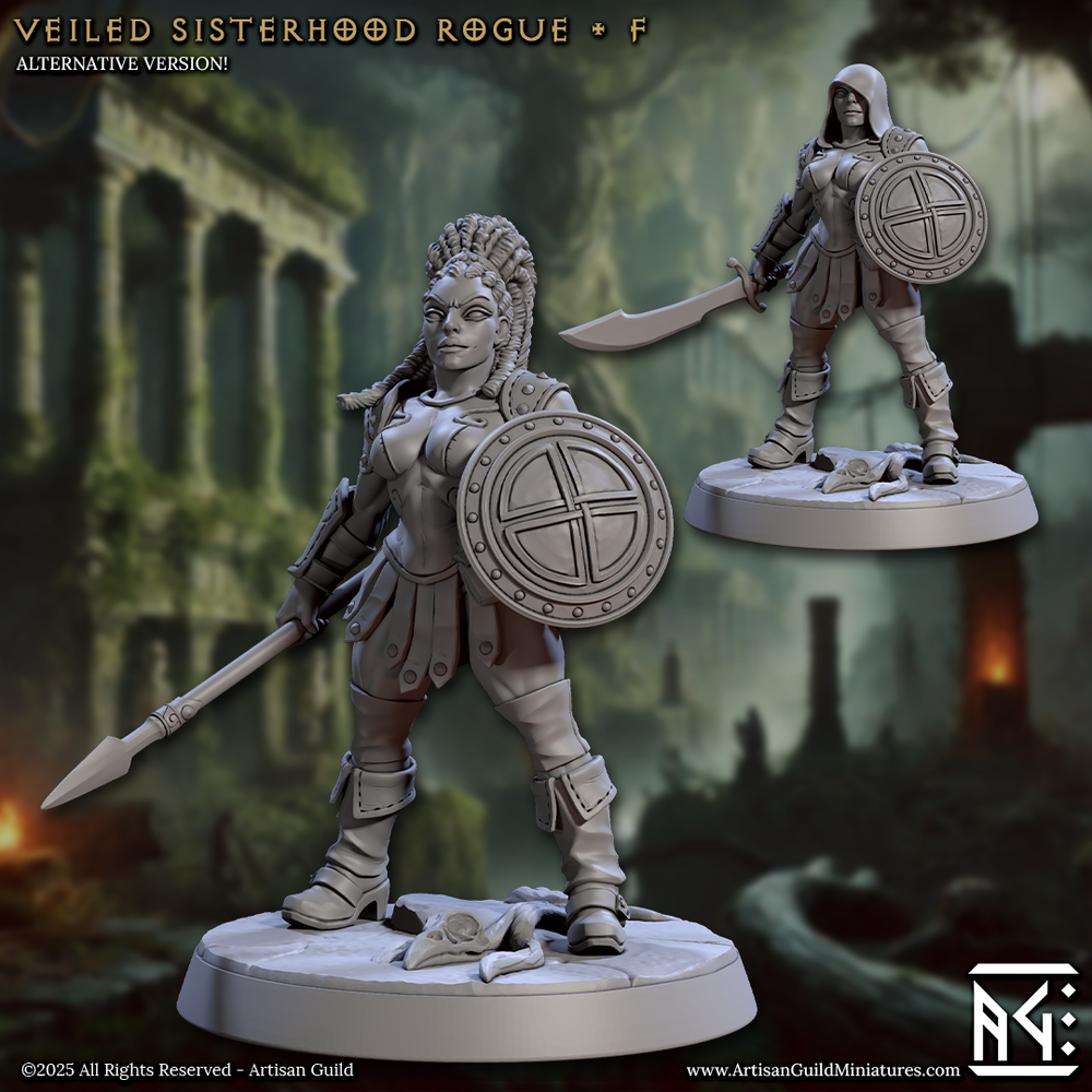 3D Printed Artisan Guild Veiled Sisterhood Rogues Veiled Sisterhood Set 28mm 32mm (Online Only)
