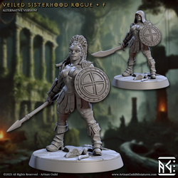 3D Printed Artisan Guild Veiled Sisterhood Rogues Veiled Sisterhood Set 28mm 32mm (Online Only)