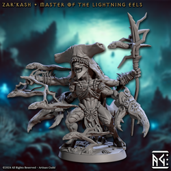 3D Printed Artisan Guild Zar Kash Master of the Lightning Eels Mirmidons of the Death Tide 28mm 32mm (Online Only)
