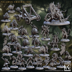 3D Printed Artisan Guild Faldorn Warhogs Riders Set Faldorn Hobgoblin Set 28mm 32mm (Online Only)