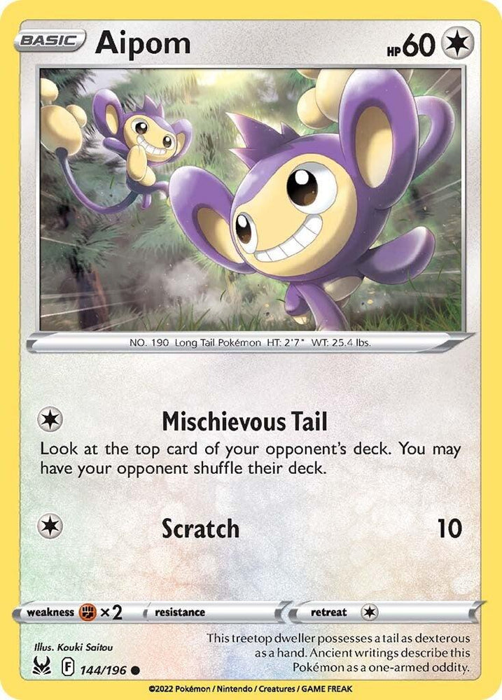Aipom (144/196) [Sword & Shield: Lost Origin] (Online Only)