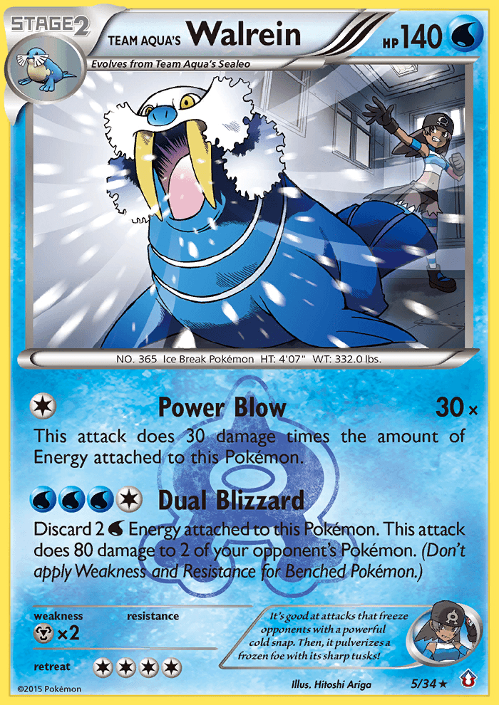 Team Aqua's Walrein (5/34) [XY: Double Crisis] (Online Only)