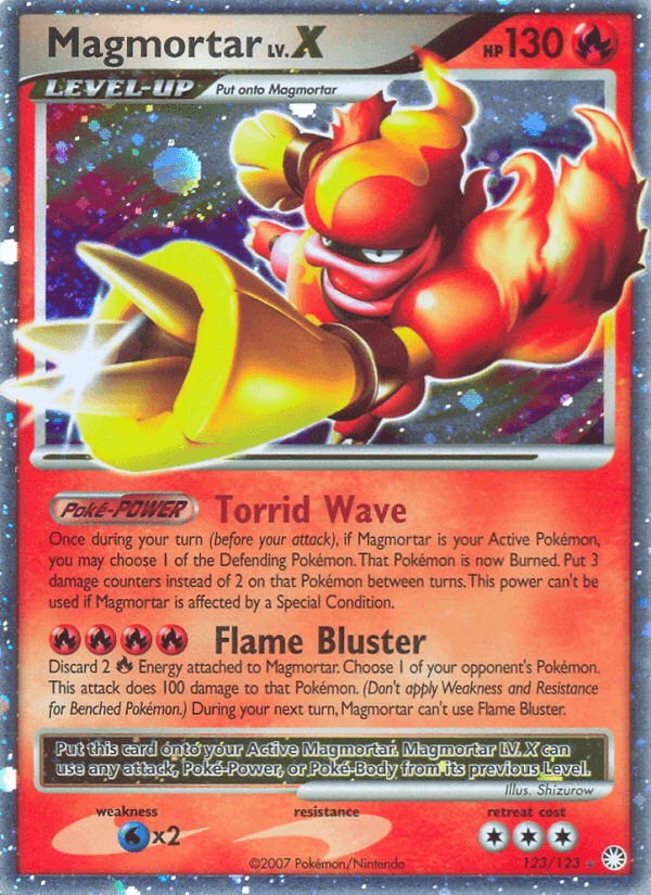 Magmortar LV.X (123/123) [Diamond & Pearl: Mysterious Treasures] (Online Only)