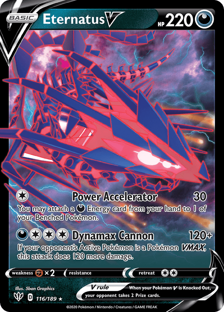 Eternatus V (116/189) (Jumbo Card) [Sword & Shield: Darkness Ablaze] (Online Only)
