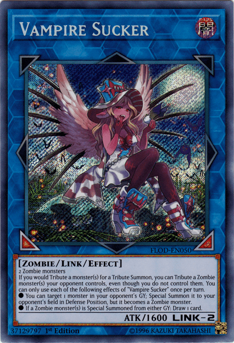 Vampire Sucker [FLOD-EN050] Secret Rare (ONLINE ORDER ONLY)