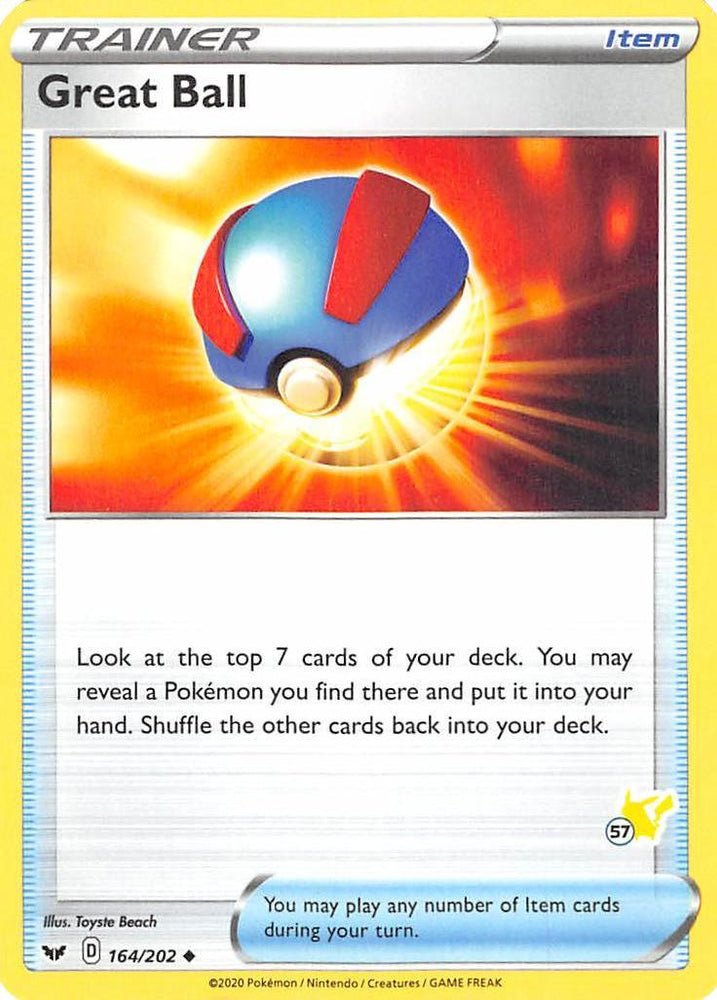 Great Ball (164/202) (Pikachu Stamp #57) [Battle Academy 2022] (Online Only)