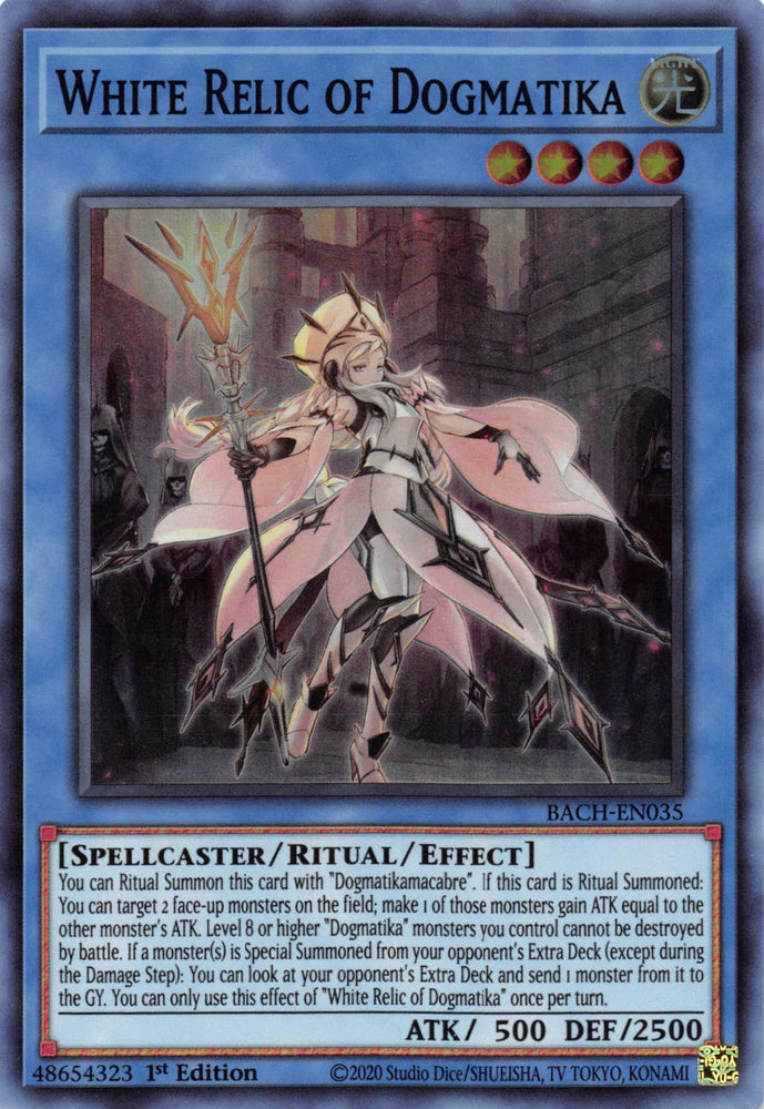 White Relic of Dogmatika [BACH-EN035] Super Rare (ONLINE ORDER ONLY)