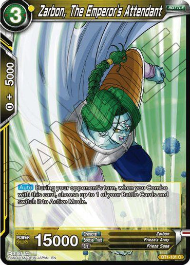 Zarbon, The Emperor's Attendant (Reprint) (BT1-101) [Battle Evolution Booster] (ONLINE ORDER ONLY)