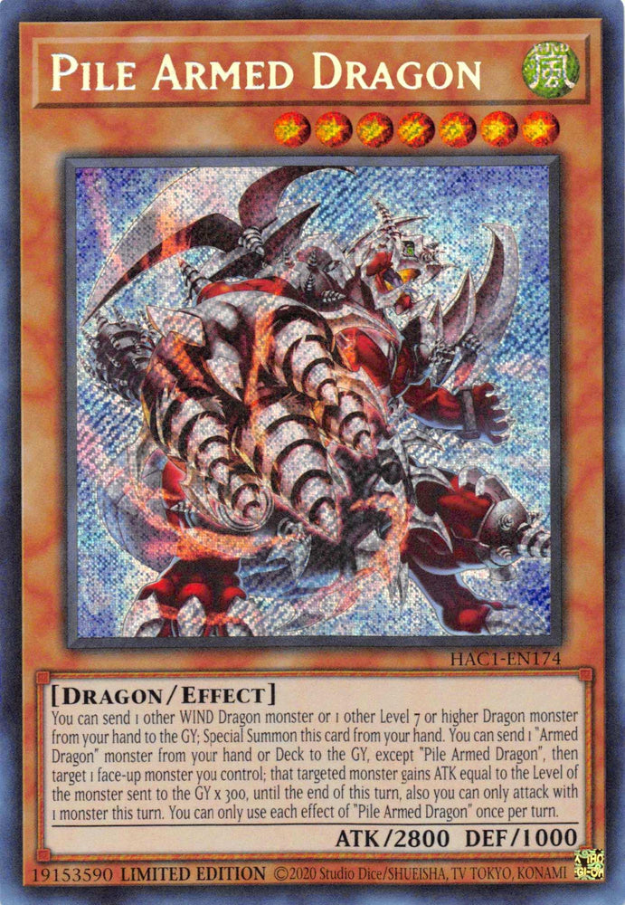 Pile Armed Dragon [HAC1-EN174] Secret Rare (ONLINE ORDER ONLY)