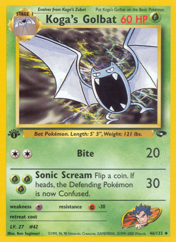 Koga's Golbat (46/132) [Gym Challenge 1st Edition] (Online Only)
