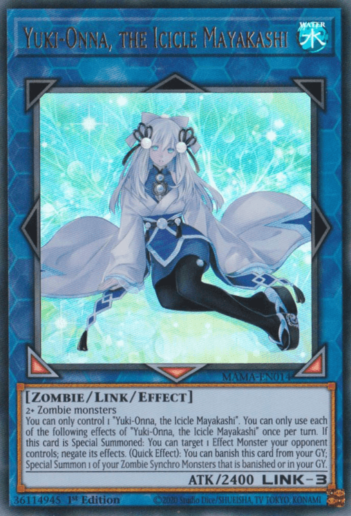 Yuki-Onna, the Icicle Mayakashi [MAMA-EN014] Ultra Rare (ONLINE ORDER ONLY)