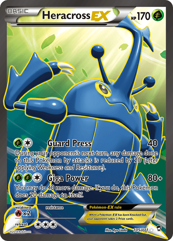 Heracross EX (105/111) [XY: Furious Fists] (Online Only)