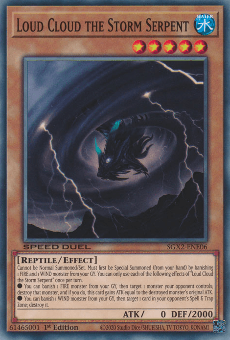 Loud Cloud the Storm Serpent [SGX2-ENE06] Common (ONLINE ORDER ONLY)