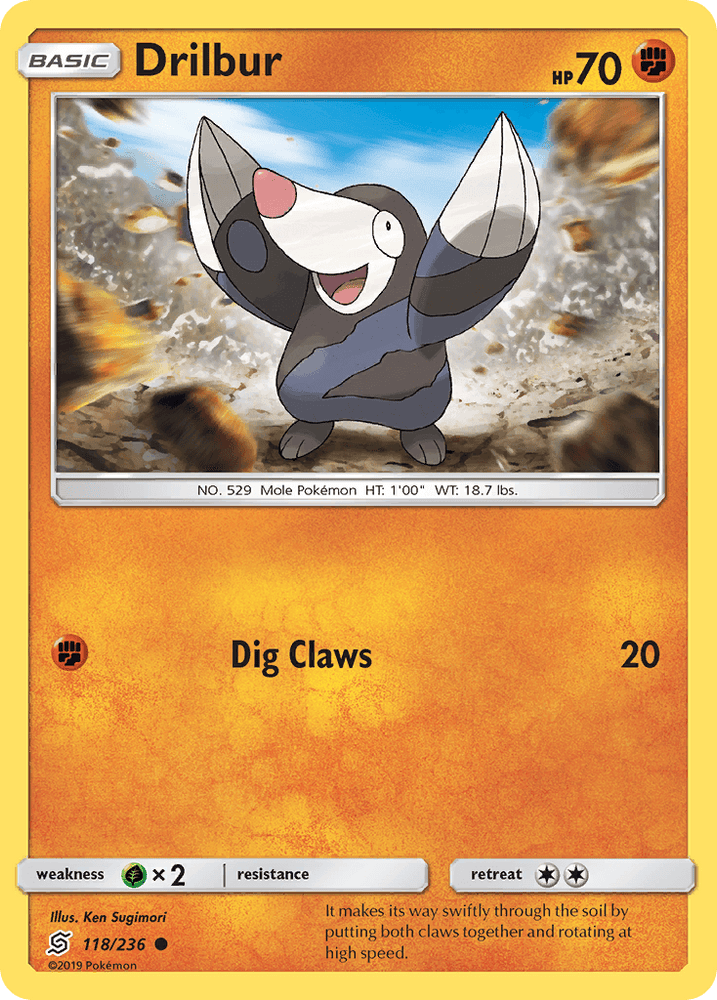 Drilbur (118/236) [Sun & Moon: Unified Minds] (Online Only)