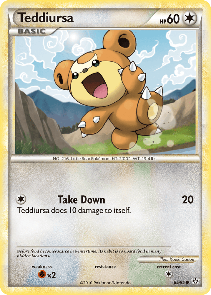 Teddiursa (65/95) [HeartGold & SoulSilver: Unleashed] (Online Only)