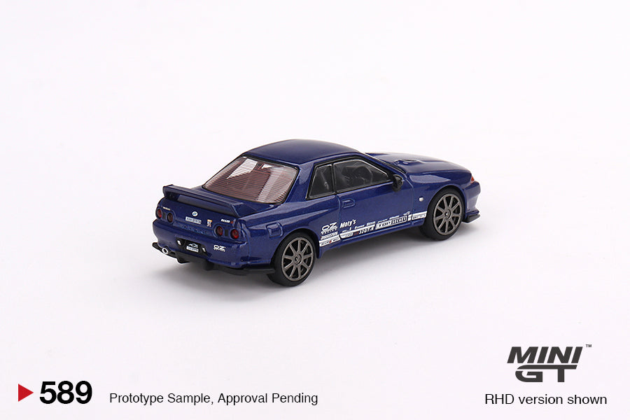 Mini-GT Nissan Skyline GT-R Top Secret VR32 Metallic Blue #589 1:64 MGT00589 (ONLINE ORDER ONLY)