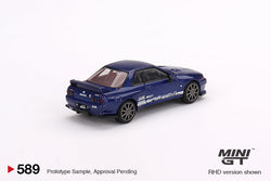Mini-GT Nissan Skyline GT-R Top Secret VR32 Metallic Blue #589 1:64 MGT00589 (ONLINE ORDER ONLY)