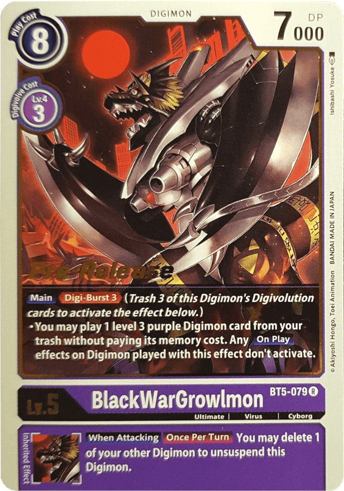 BlackWarGrowlmon [BT5-079] [Battle of Omni Pre-Release Promos] (ONLINE ORDER ONLY)