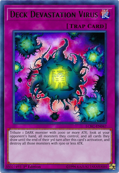 Deck Devastation Virus [LCKC-EN047] Ultra Rare (ONLINE ORDER ONLY)