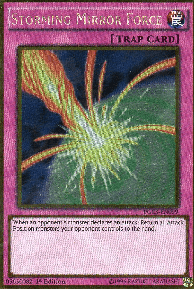 Storming Mirror Force [PGL3-EN099] Gold Rare (ONLINE ORDER ONLY)