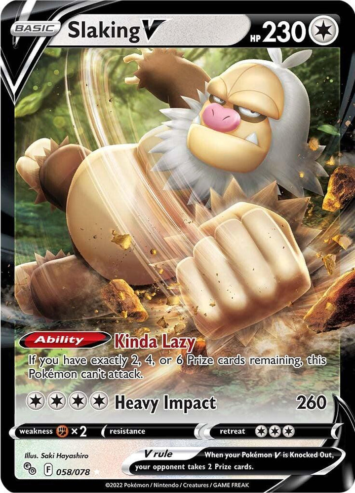 Slaking V (058/078) [Pokémon GO] (Online Only)