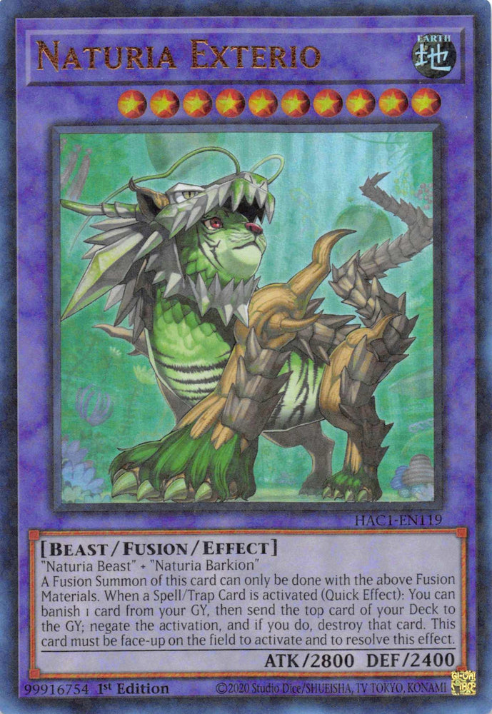 Naturia Exterio (Duel Terminal) [HAC1-EN119] Parallel Rare (ONLINE ORDER ONLY)