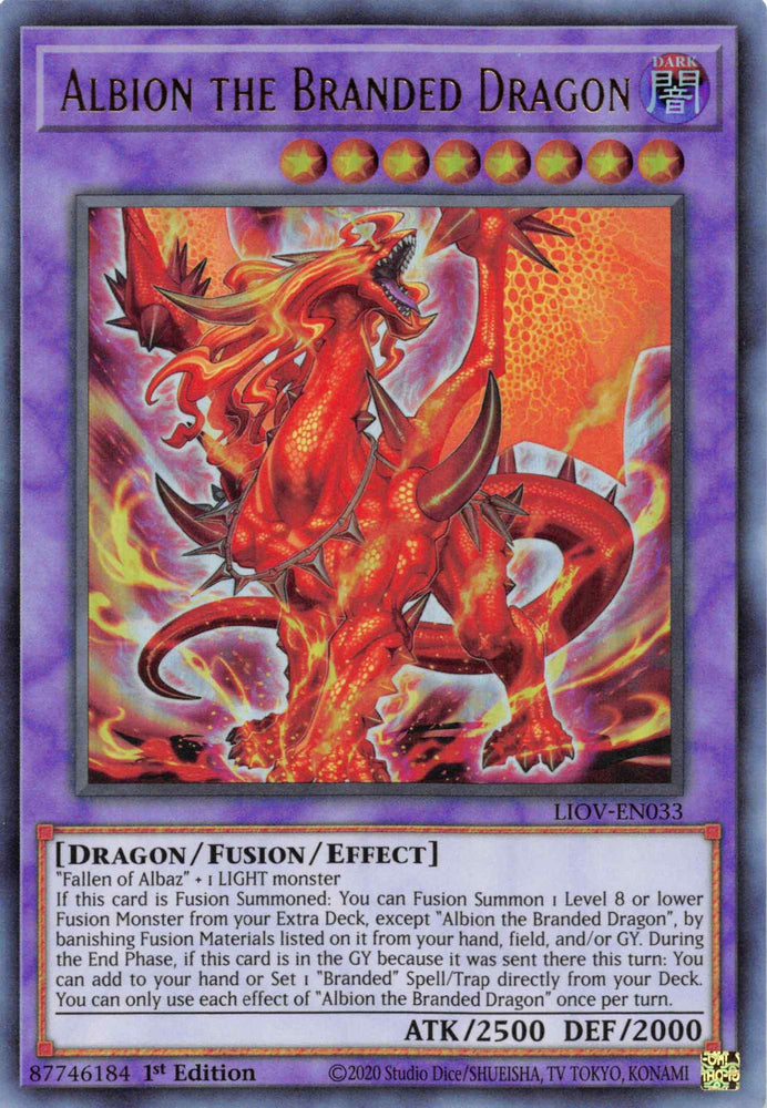 Albion the Branded Dragon [LIOV-EN033] Ultra Rare (ONLINE ORDER ONLY)